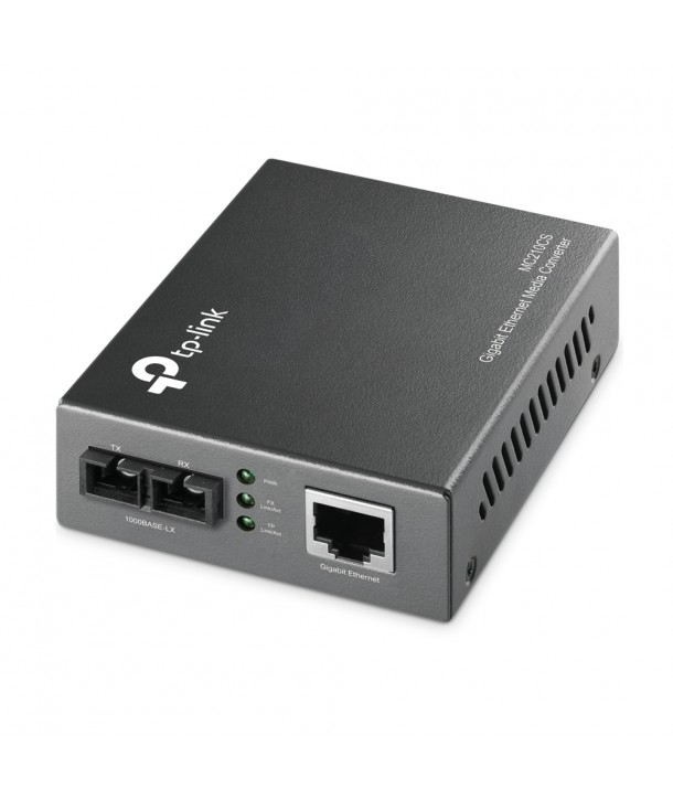 TP-Link MC210CS Convertidor RJ45 a 1000Mbps a fibra monomodo SC a 1000Mbps, Full-duplex, hasta 15km