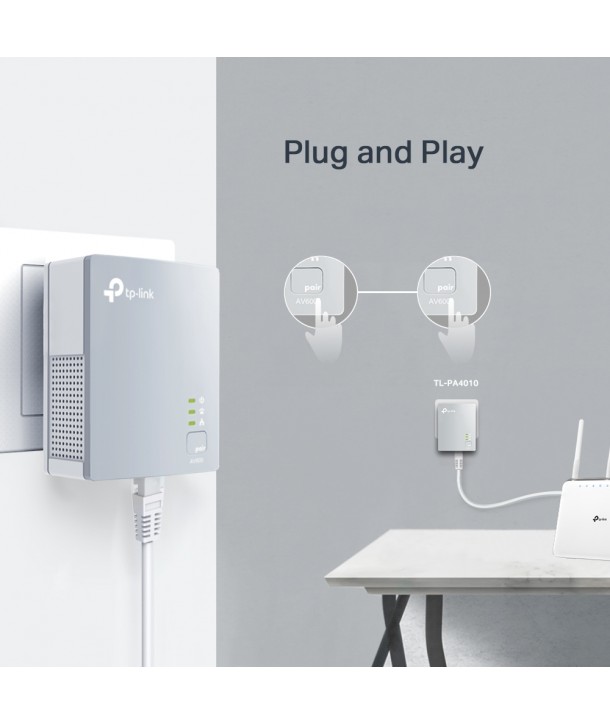 TP-Link TL-PA4010 KIT - Kit de inicio con Nano Adaptadores Powerline AV600