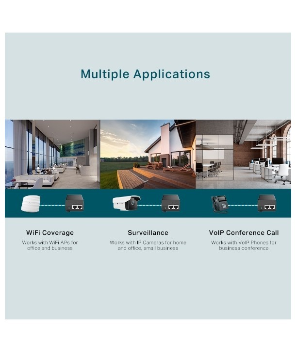 Inyector PoE+, 2 puertos Gigabit