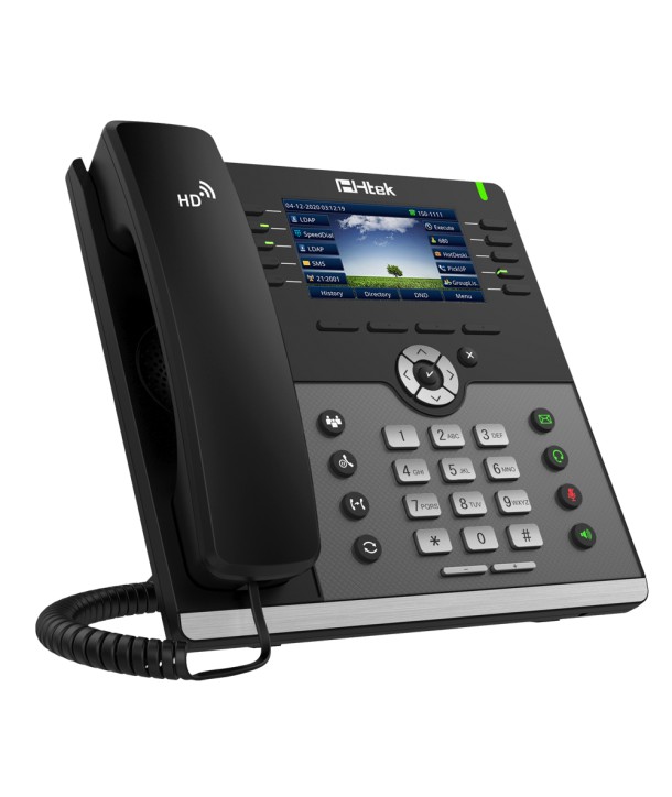 HTEK UC926U - Teléfono IP Poe, 16 cuentas SIP