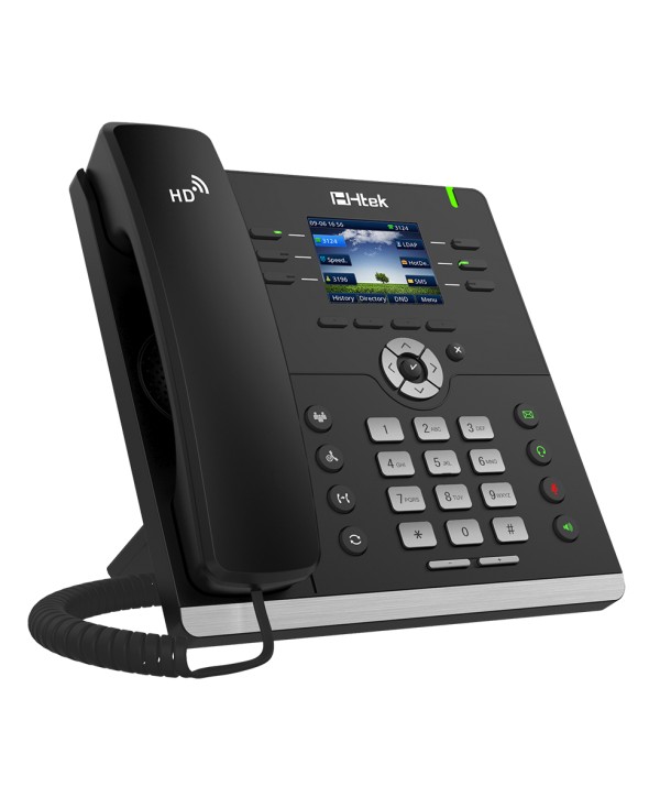 HTEK UC923U - Teléfono IP Poe, 8 cuentas SIP