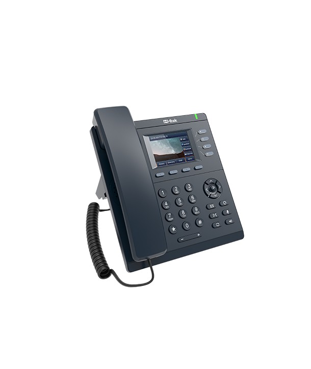 HTEK UC921E - Teléfono IP Poe, 4 cuentas SIP, pantalla color