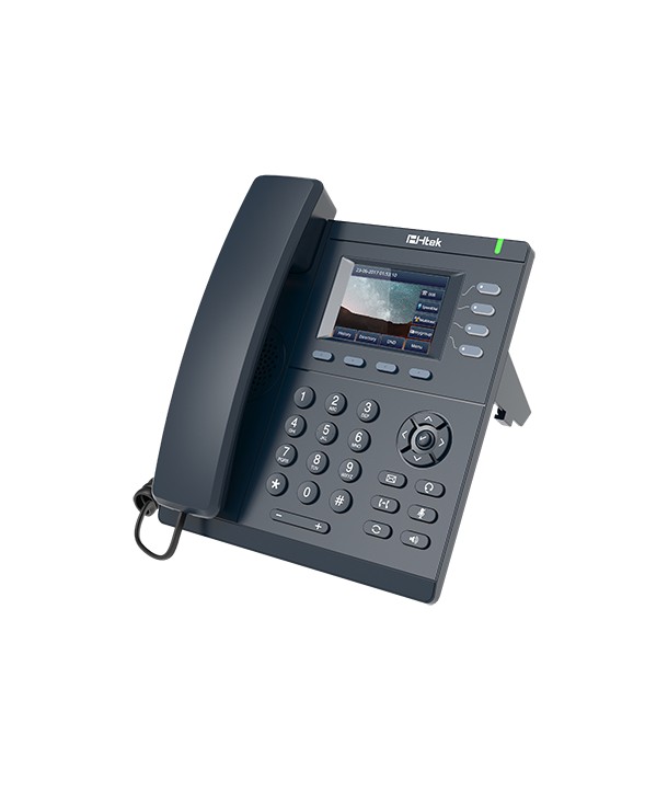 HTEK UC921E - Teléfono IP Poe, 4 cuentas SIP, pantalla color