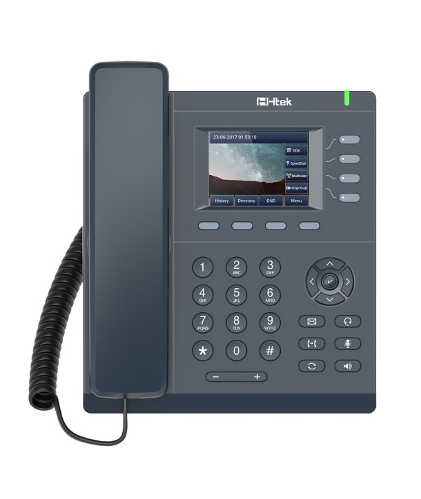 HTEK UC921P - Teléfono IP Poe, 4 cuentas SIP