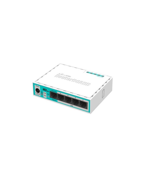 MIKROTIK RB750r2 - Router BOARD hEX Lite con 5 puertos 10/100
