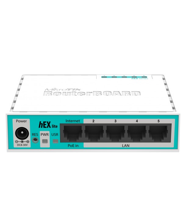 MIKROTIK RB750r2 - Router BOARD hEX Lite con 5 puertos 10/100
