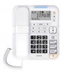 Alcatel ATL1424294 - Teléfono analógico "seniors" TMax70 blanco, con pantallas y manos libres
