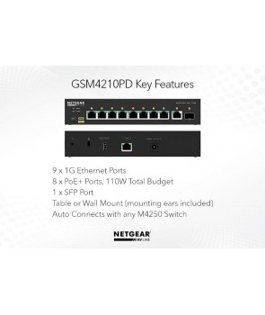 Switch gestionable 9x1Gb más 1xSFP PoE 2