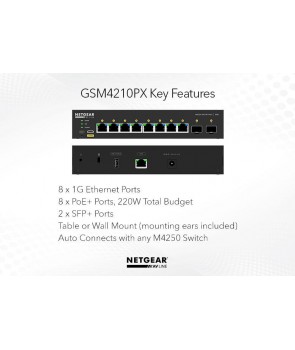 Netgear GSM4210PX-100EUS - Switch gestionable 8x1Gb más 2xSFP+ PoE 2