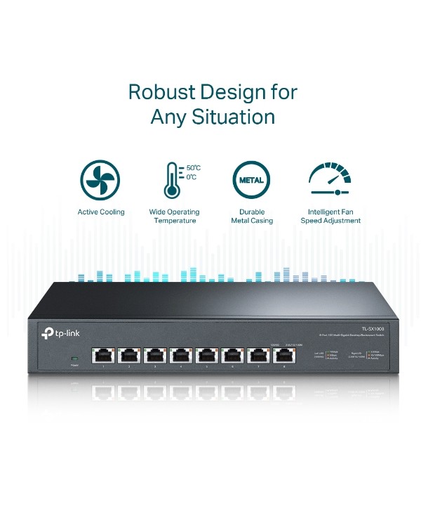 Switch de escritorio / rack de 8 puertos 10G