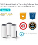 TP-LINK Deco P9 (3-pack) - Sistema Wi-Fi de malla híbrida para todo el hogar Deco P9AC1200 + AV1000