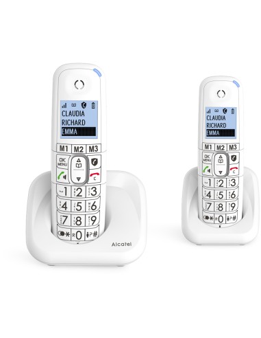 Alcatel ATL1423266 - Teléfono inalámbrico XL785 blanco con bloqueo de llamadas Dúo