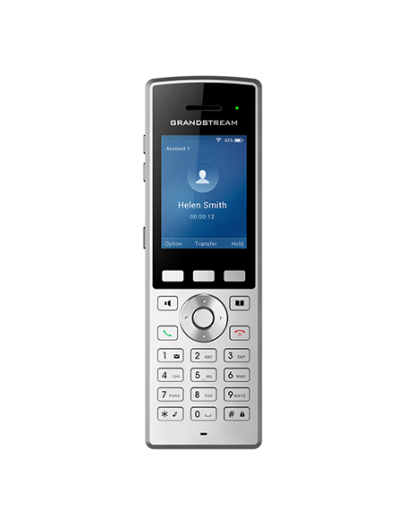 Grandstream WP822 - Teléfono WiFi dual portátil, con 2 cuentas SIP, pantalla color 2.4", Bluetooth