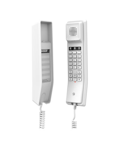 Grandstream GHP610W - Teléfono IP Hotel, con 2 cuentas SIP, WiFi dual, blanco