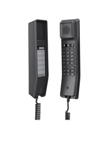 Grandstream GHP611 - Teléfono IP Hotel con 2 cuentas SIP, 1x100Mb, PoE, negro
