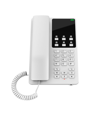Grandstream GHP620 - Teléfono IP Hotel con 2 cuentas SIP, 1xEthernet, PoE, blanco