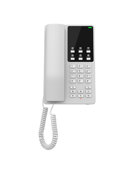 Grandstream GHP620 - Teléfono IP Hotel con 2 cuentas SIP, 1xEthernet, PoE, blanco
