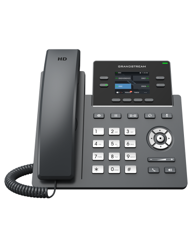 Grandstream GRP2612G - Teléfono IP con 2 cuentas SIP, 2xGb, PoE, color, 16xBLF
