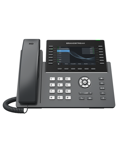 Grandstream GRP2650 - Teléfono IP con 6 cuentas SIP, WiFi dual, 2xGb, PoE, color, Bluetooth, 14xBLF