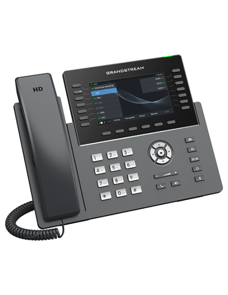 Grandstream GRP2650 - Teléfono IP con 6 cuentas SIP, WiFi dual, 2xGb, PoE, color, Bluetooth, 14xBLF