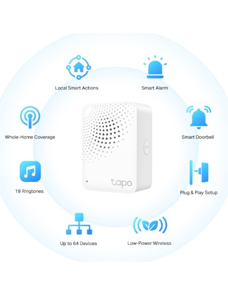 TP-Link Tapo H100 - Hub Inteligente con alarma para hogar conectado