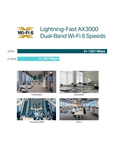 Punto de acceso WiFi 6 de techo AX3000