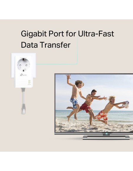 TP-Link PA7017P KIT - Kit PLC AV1000 Gigabit con enchufe Incorporado