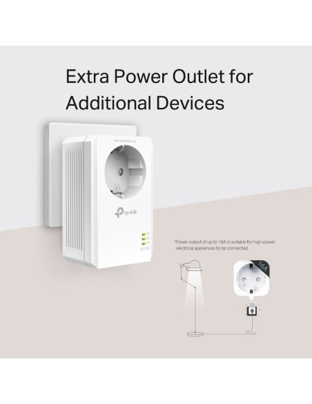 TP-Link PA7017P KIT - Kit PLC AV1000 Gigabit con enchufe Incorporado