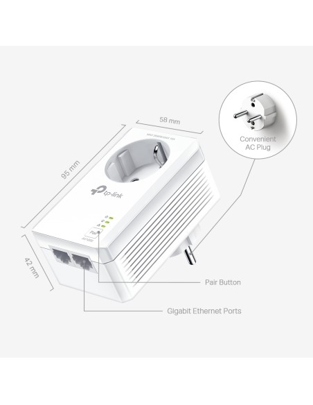TP-Link PA7027P KIT - Kit PLC AV1000  de transferencia 2 puertos Gigabit