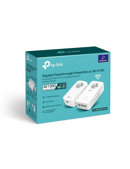 KIT PLC Wi-Fi AC Gigabit AV1300 con enchufe
