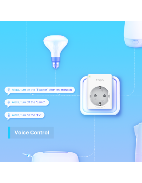 TP-Link Tapo P100 - Pack 2 Enchufes Wi-Fi inteligentes mini