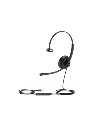 Yealink UH34 SE Mono Teams - Auricular monoaural USB A con almohadillas de símil cuero