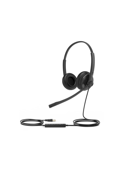 Yealink UH34 SE Dual Teams - Auricular biaural USB A con almohadillas de símil cuero