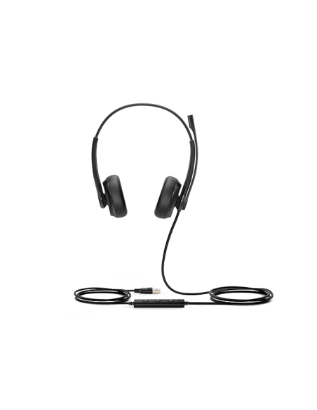 Yealink UH34 SE Dual Teams - Auricular biaural USB A con almohadillas de símil cuero