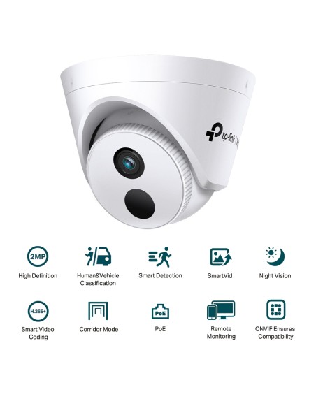 TP-Link VIGI C420I(2.8mm) - Cámara tipo Turret de 2MP, 2,8mm PoE