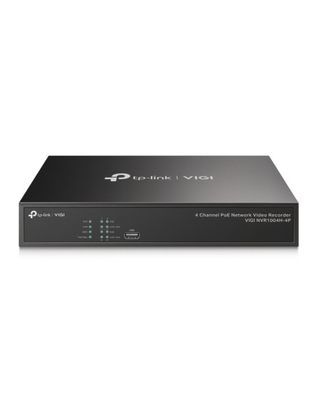 TP-Link VIGI NVR1004H-4P - Grabador de video 4 canales 8MP PoE