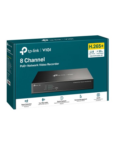 Grabador de video 8 canales 8MP PoE+