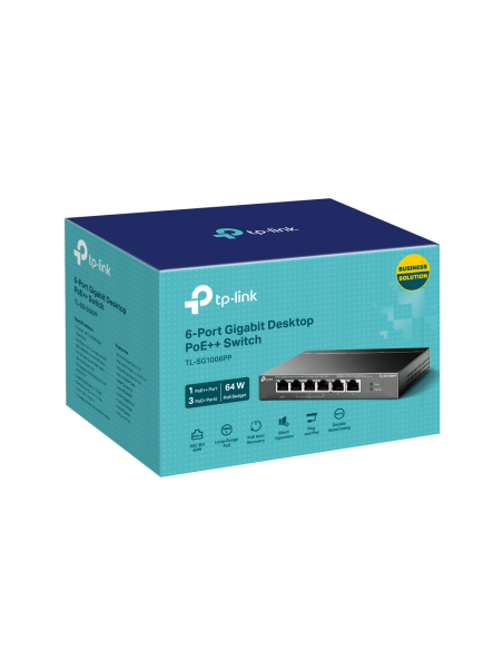 TP-Link SG1006PP - Switch sobremesa 6xGb, 3xPoE+ y 1xPoE++
