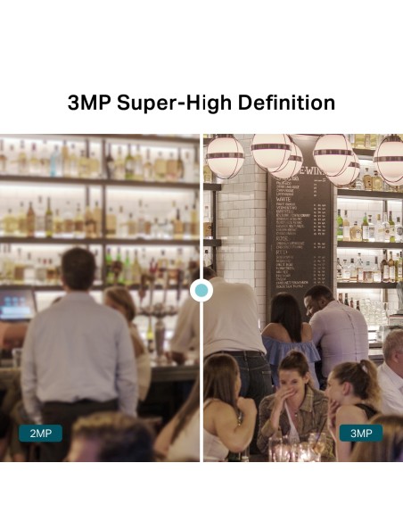 TP-Link VIGI C430I(4mm) - Cámara IP tipo turret IR color 3MP, 4mm