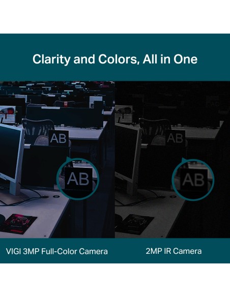 TP-Link VIGI C430(4mm) - Cámara IP tipo turret Full Color IR 3MP, 4mm