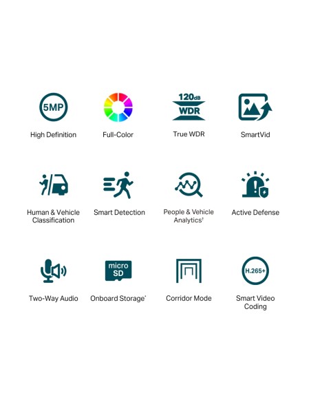 TP-Link VIGI C450(2.8mm) - Cámara IP tipo turret Full Color 5MP, 2,8mm