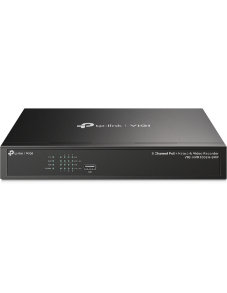 TP-Link VIGI NVR1008H-8MP - Grabador de vídeo de 8 canales 8MP PoE+