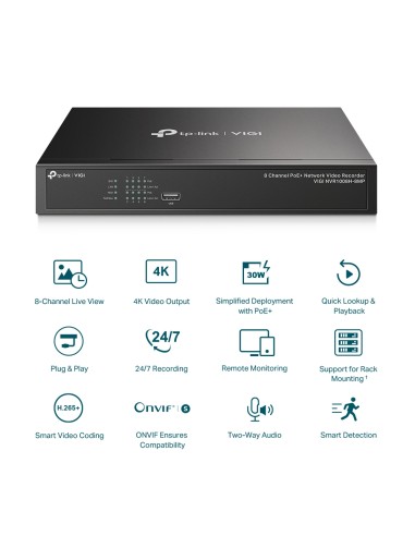 TP-Link VIGI NVR1008H-8MP - Grabador...