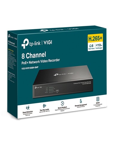TP-Link VIGI NVR1008H-8MP - Grabador...