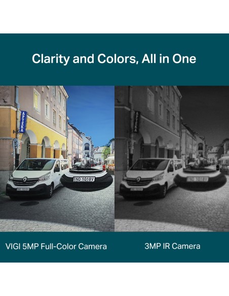 TP-Link VIGI C250(2.8mm) - Cámara color tipo Dome 5MP, 2,8mm PoE