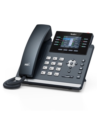 Yealink T44W - Teléfono WiFi dual con 12 cuentas SIP, 2xGb, PoE, 4xBLF, 2xUSB, Bluetooth