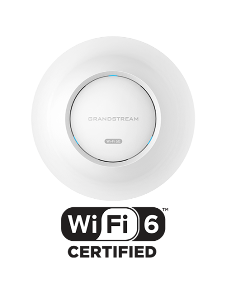 Grandstream GWN7665 - Punto de acceso WiFi 6E triple MU-MIMO 2x2, 1xGbE, 1x2,5GbE, PoE