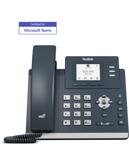 Yealink MP52-Teams - Teléfono para MS Teams 2,4", 2x100 PoE