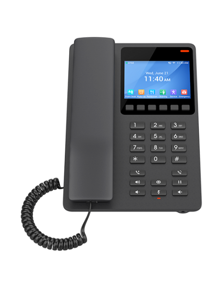 Telefono IP Grandstream Hotel WIFI negro, color