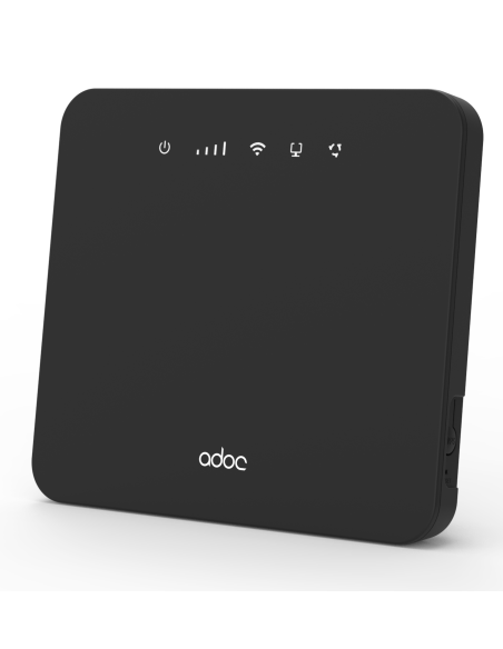 ADOC R46 - Router 4G con Wi-Fi Dual band 2.4Ghz y 5Ghz, 4 puertos Ethernet, antenas LTE externas